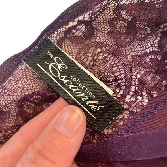 The Escante Collection plus size 3X maroon lace chemist top - Picture 4 of 6